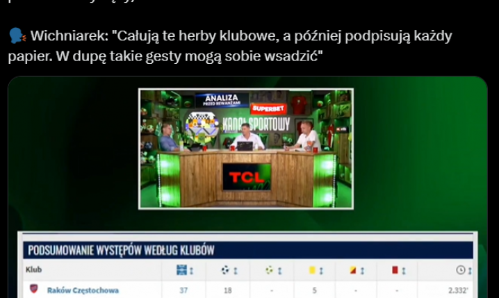 Artur Wichniarek OSTRO nt. CAŁOWANIA HERBÓW przez piłkarzy xD